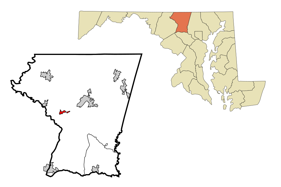 Locator map of New Windsor