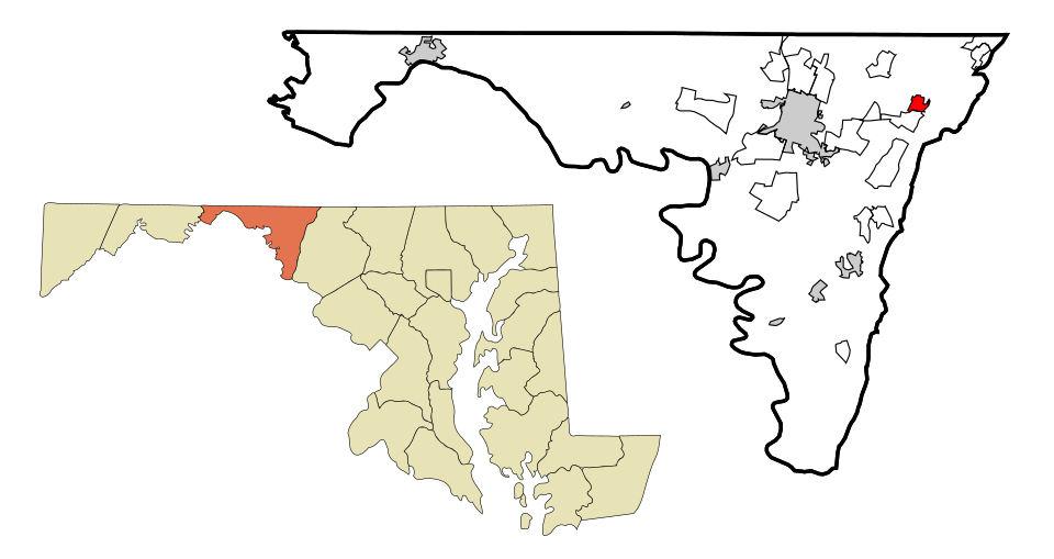 Locator map of Smithsburg