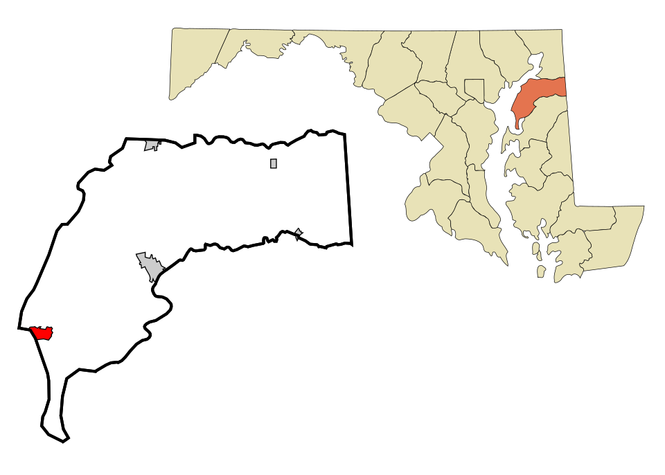 Locator map of Rock Hall