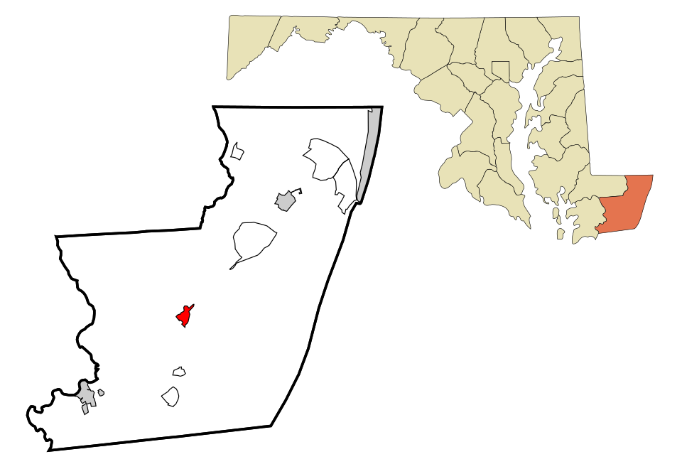 Locator map of Snow Hill