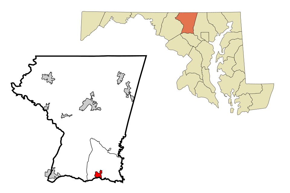 Locator map of Sykesville