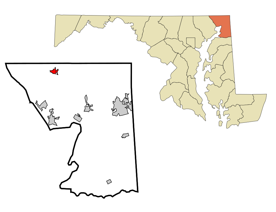 Locator map of Rising Sun