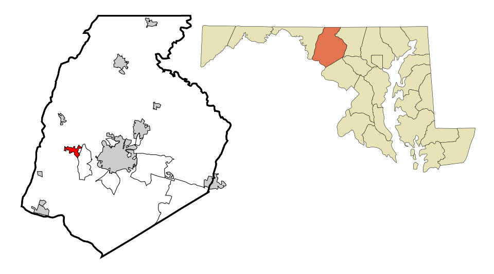 Locator map of Middletown