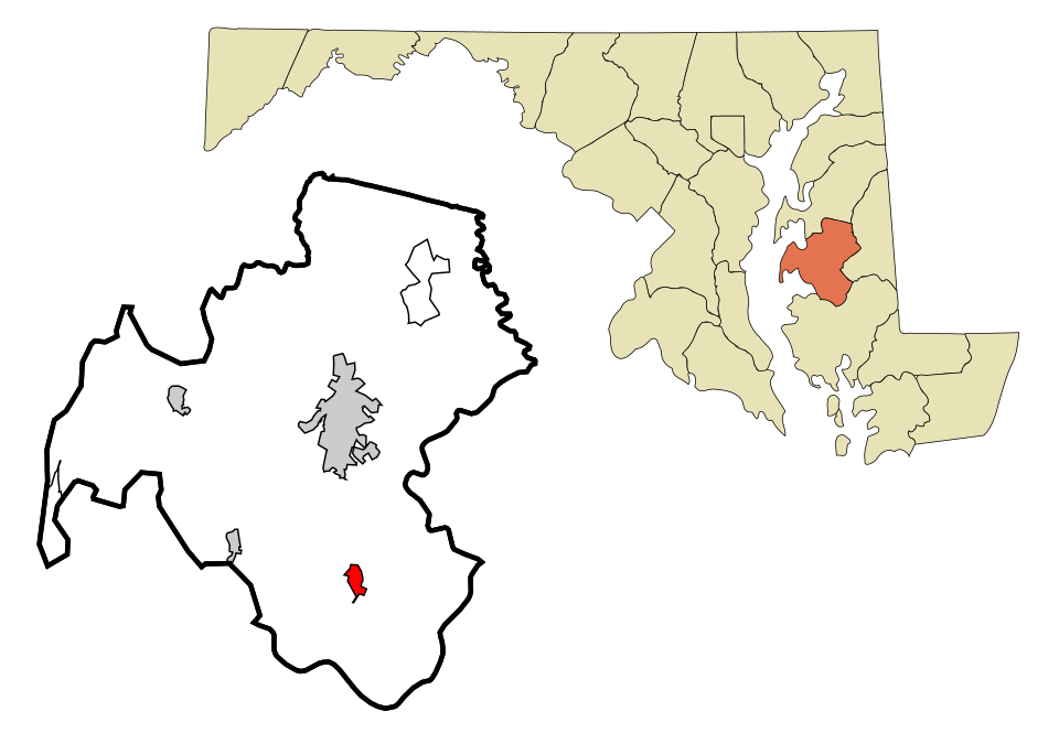 Locator map of Trappe