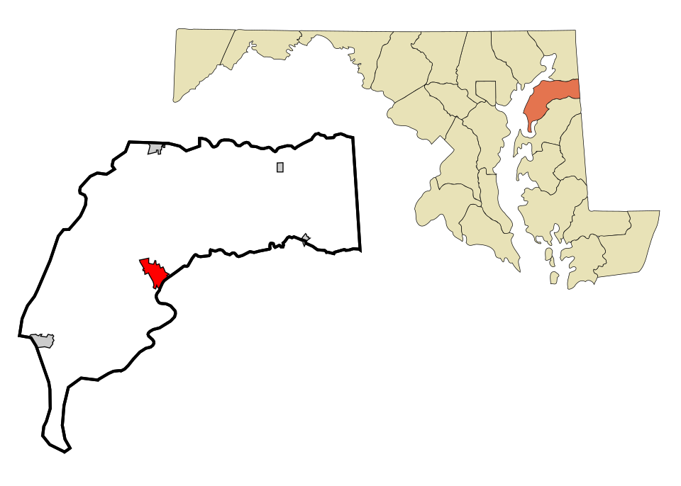 Locator map of Chestertown