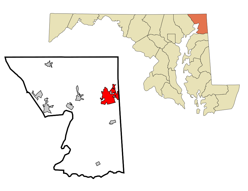 Locator map of Elkton