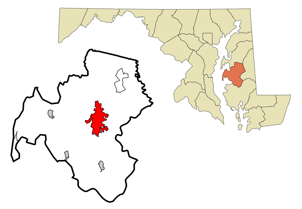 Locator map of Easton