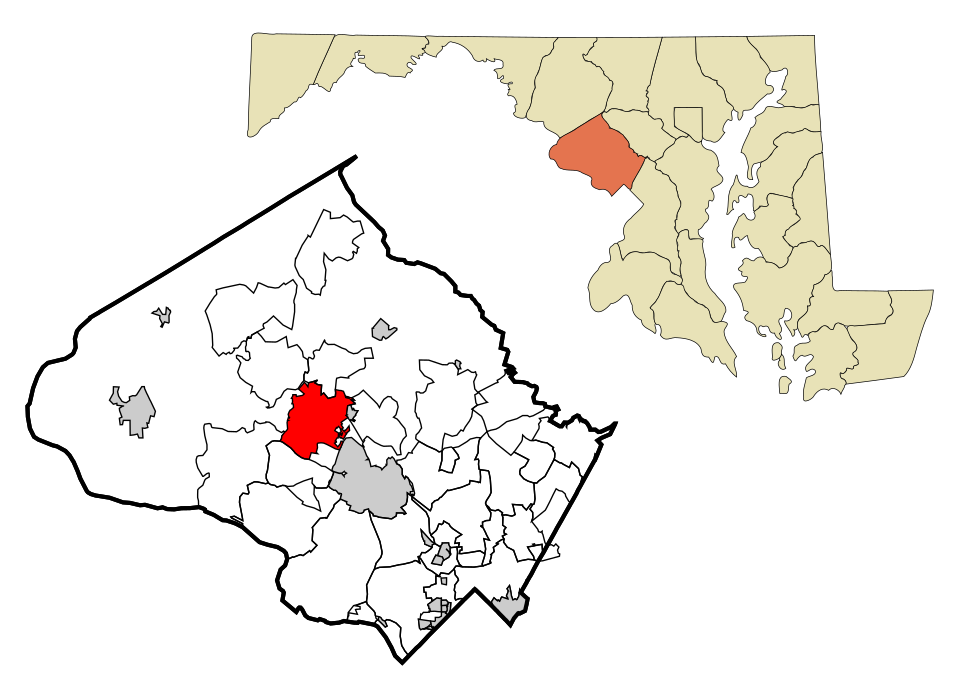 Locator map of Gaithersburg