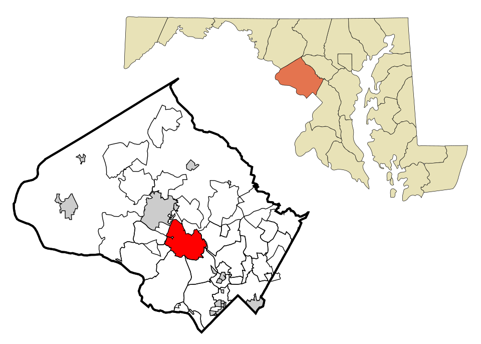 Locator map of Rockville