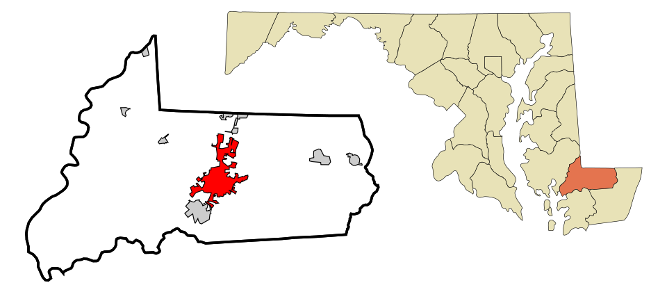 Locator map of Salisbury
