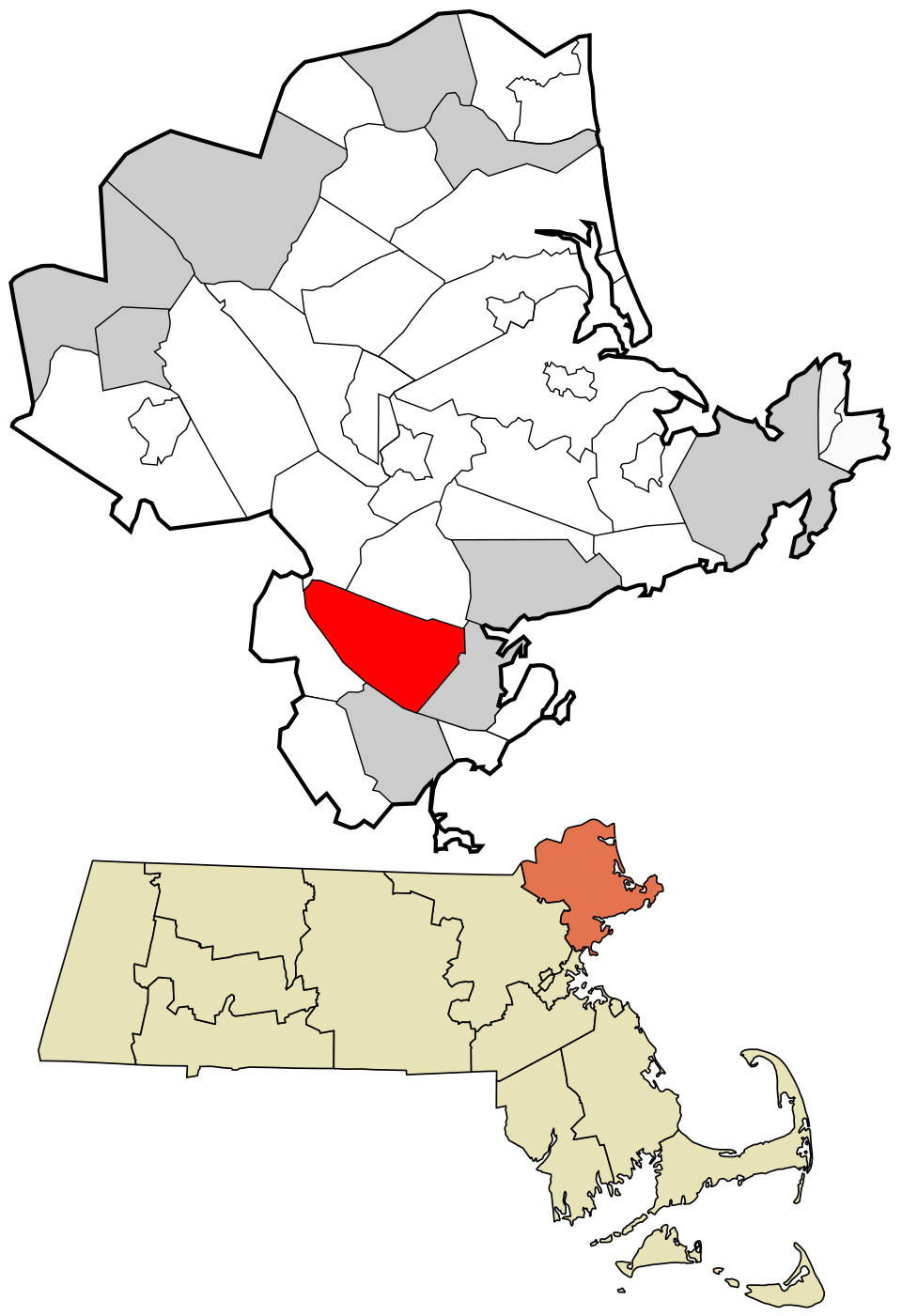 Locator map of Peabody
