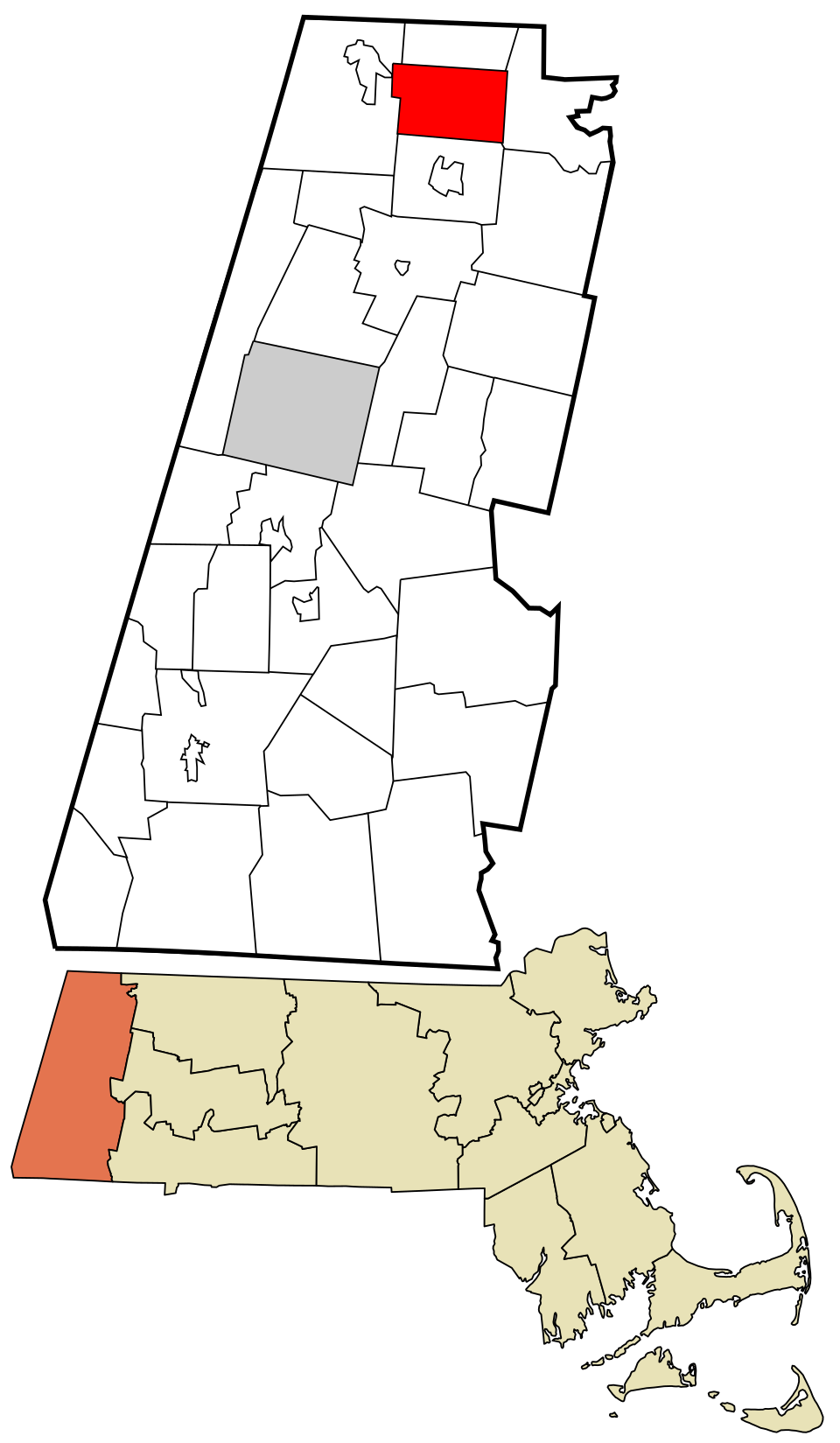 Locator map of North Adams