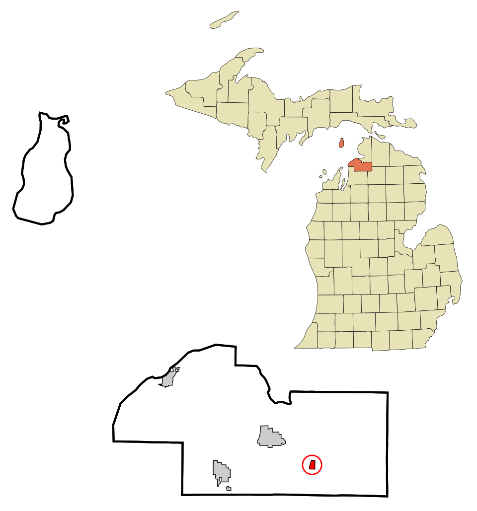 Locator map of Boyne Falls