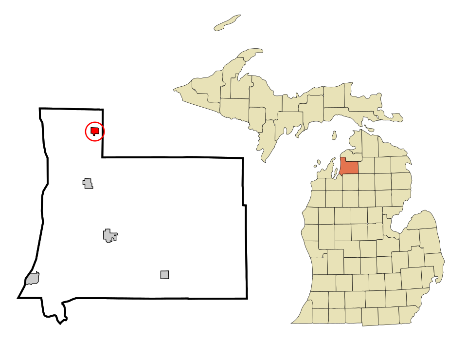 Locator map of Ellsworth