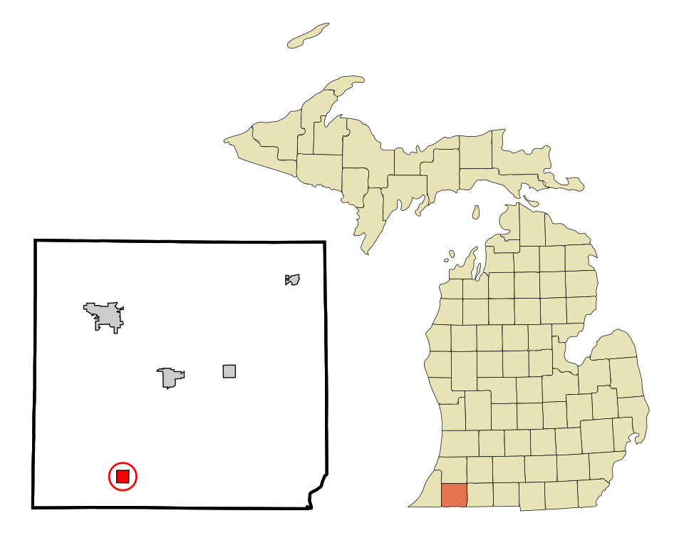 Locator map of Edwardsburg
