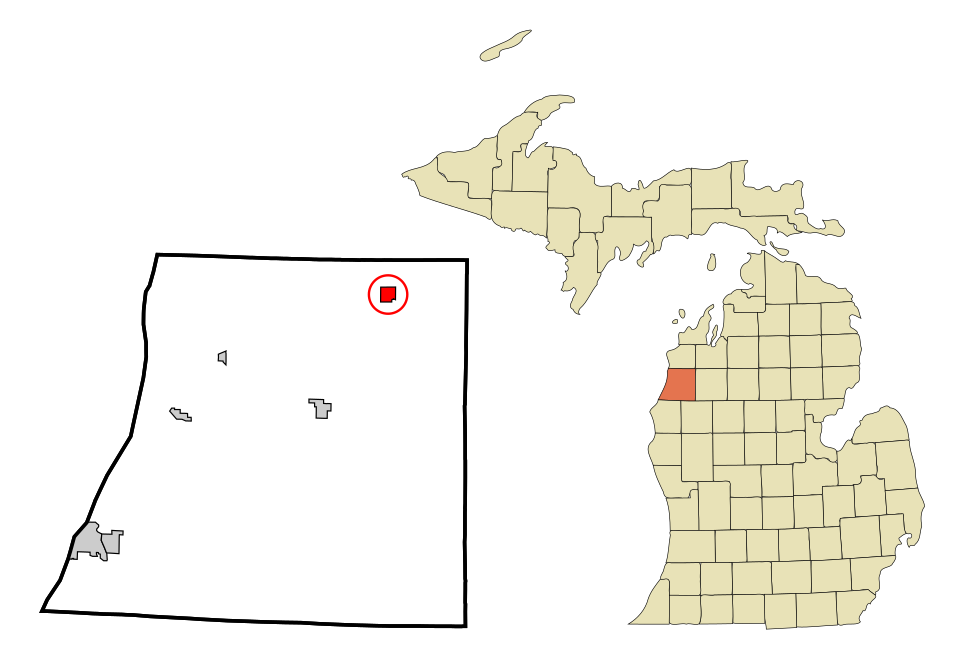 Locator map of Copemish