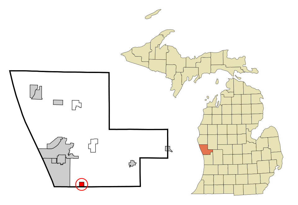 Locator map of Fruitport