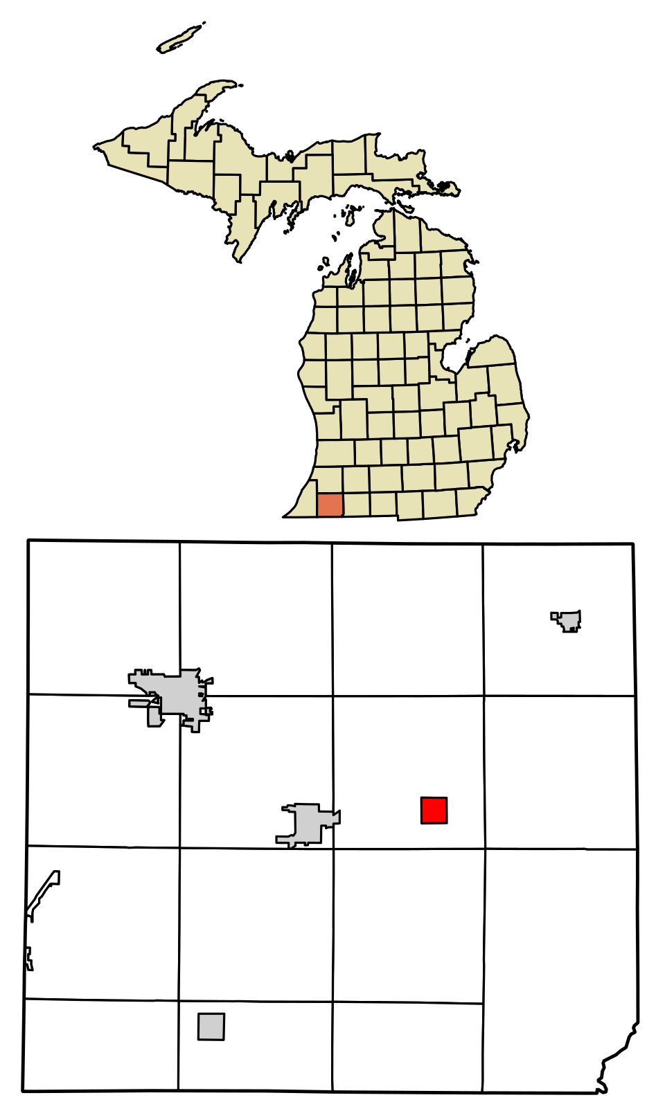 Locator map of Vandalia