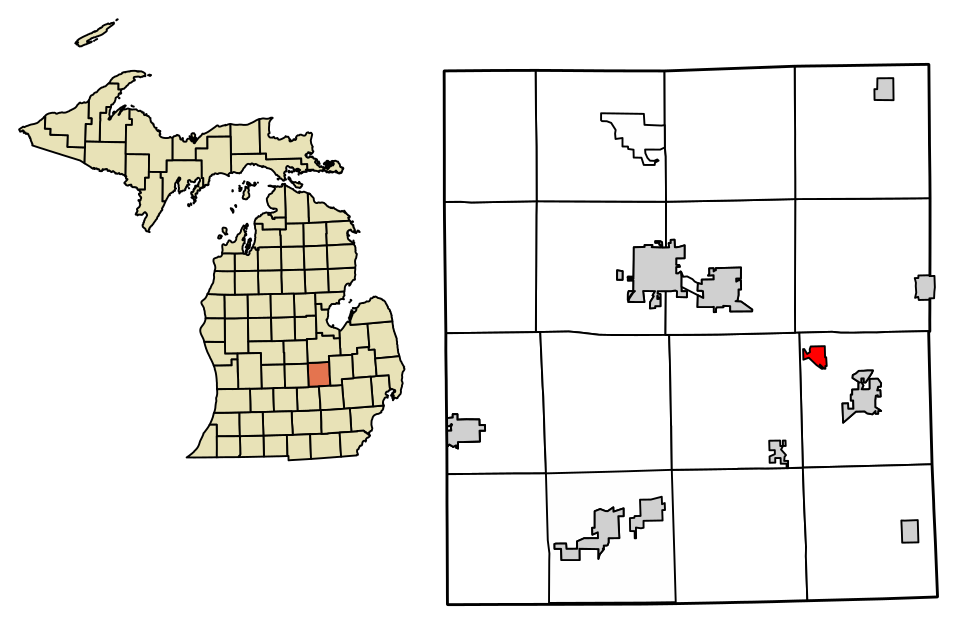 Locator map of Vernon