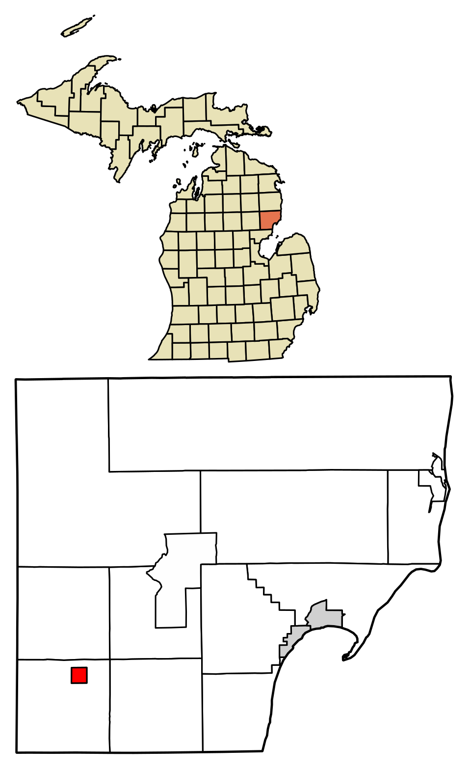 Locator map of Whittemore