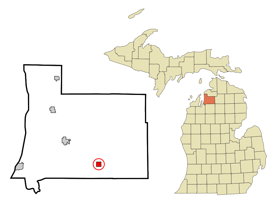 Locator map of Mancelona