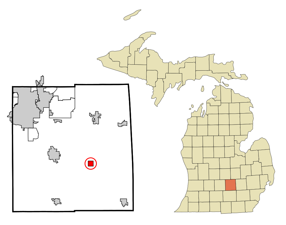 Locator map of Dansville