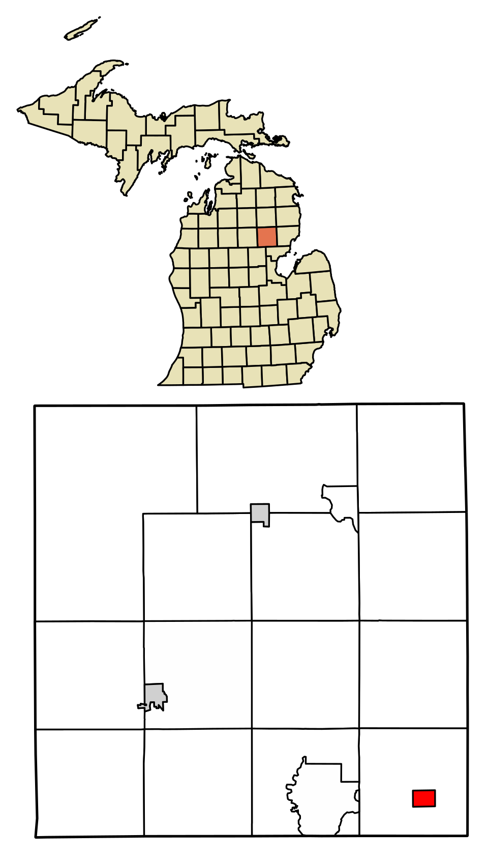 Locator map of Prescott