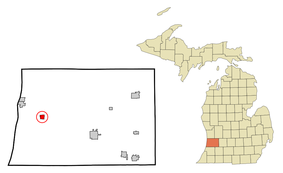 Locator map of Fennville