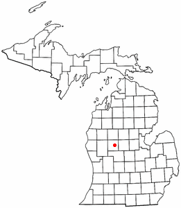 Locator map of Mecosta
