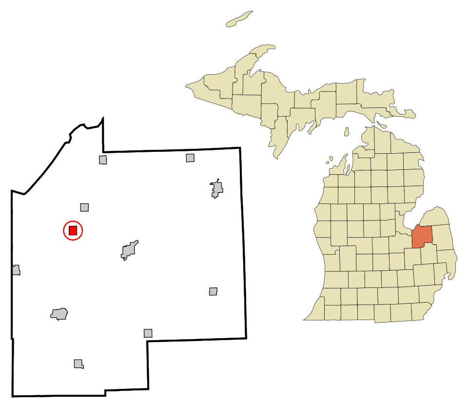 Locator map of Fairgrove