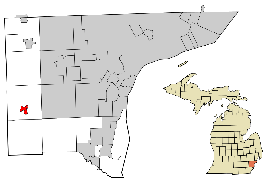Locator map of Belleville