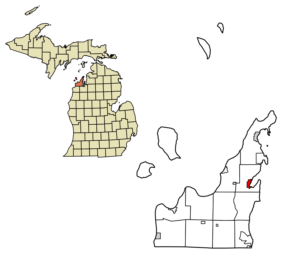 Locator map of Suttons Bay