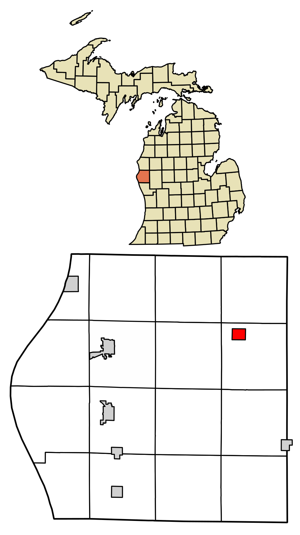 Locator map of Walkerville