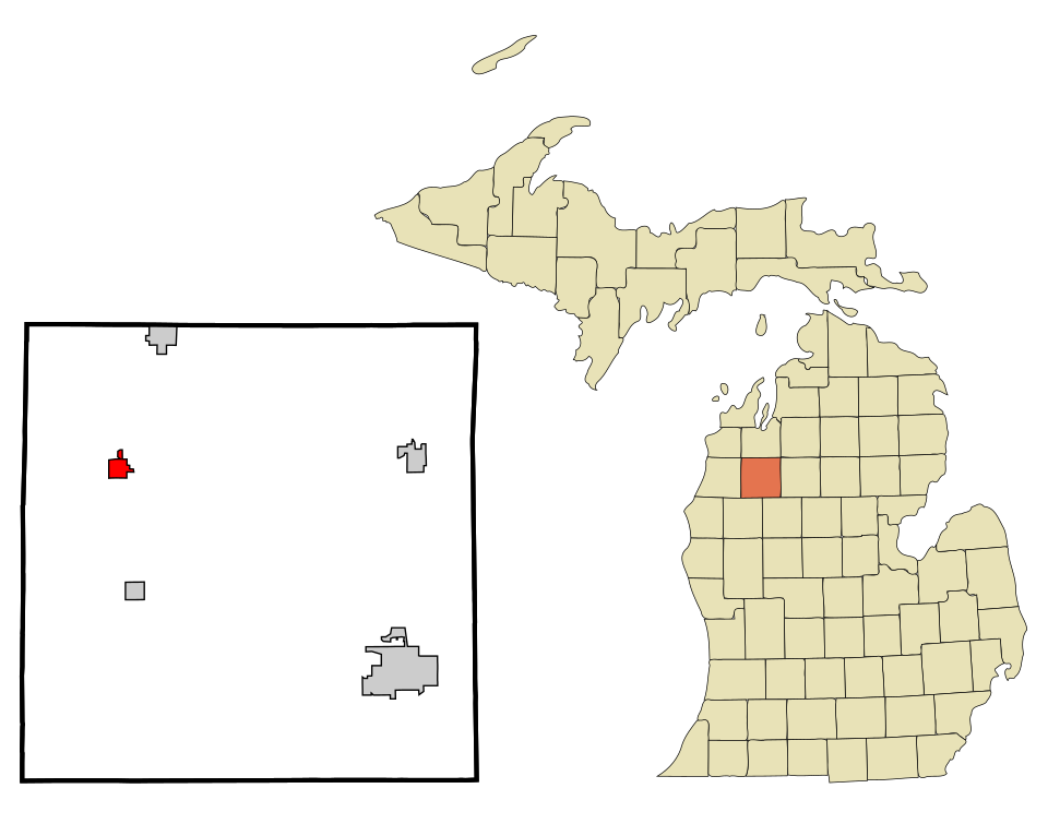 Locator map of Mesick