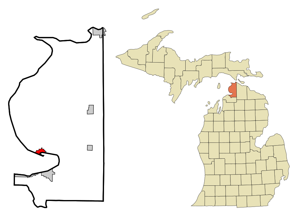 Locator map of Harbor Springs