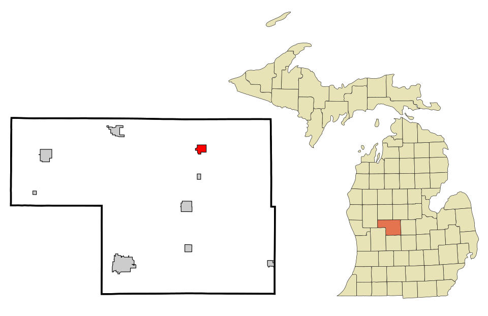 Locator map of Edmore