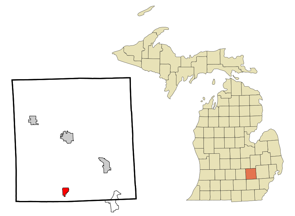 Locator map of Pinckney