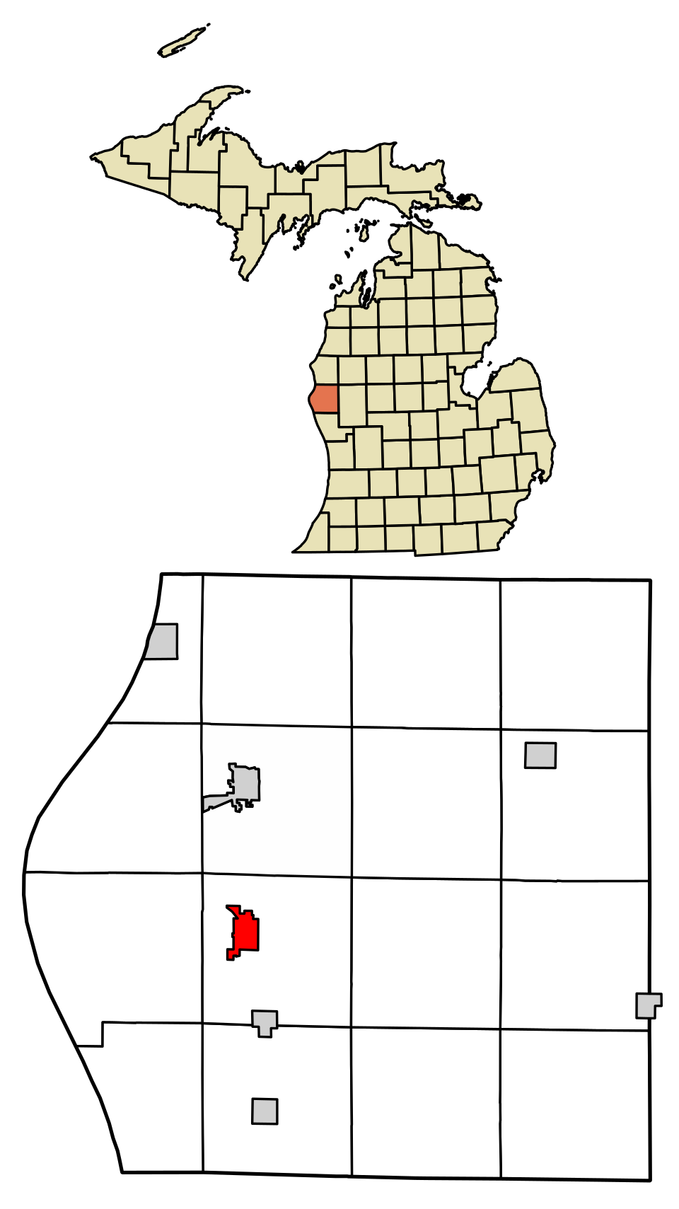 Locator map of Shelby