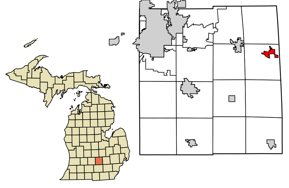 Locator map of Webberville