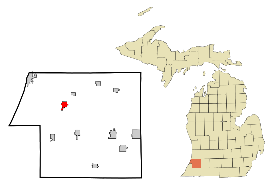 Locator map of Bangor