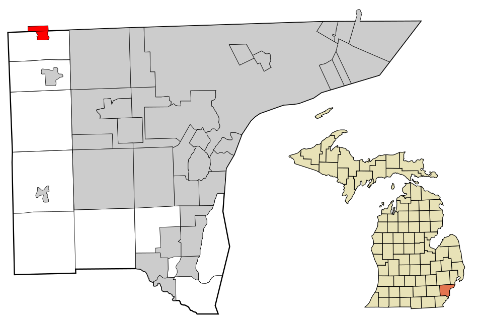 Locator map of Northville