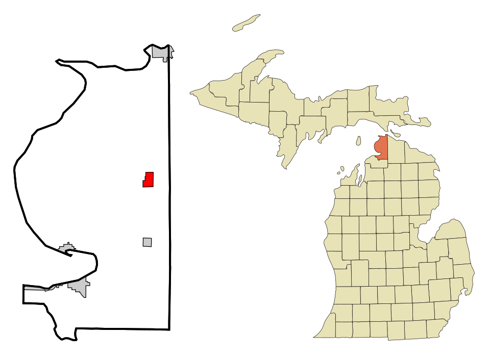 Locator map of Pellston