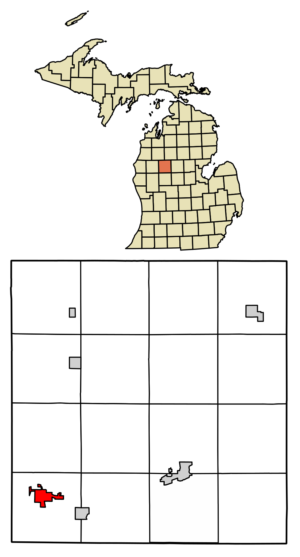 Map of Reed City