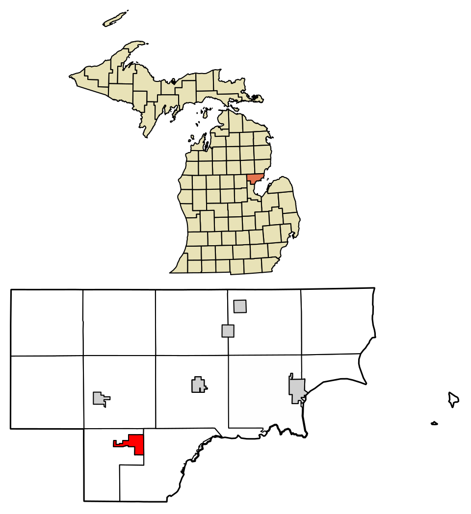 Locator map of Standish