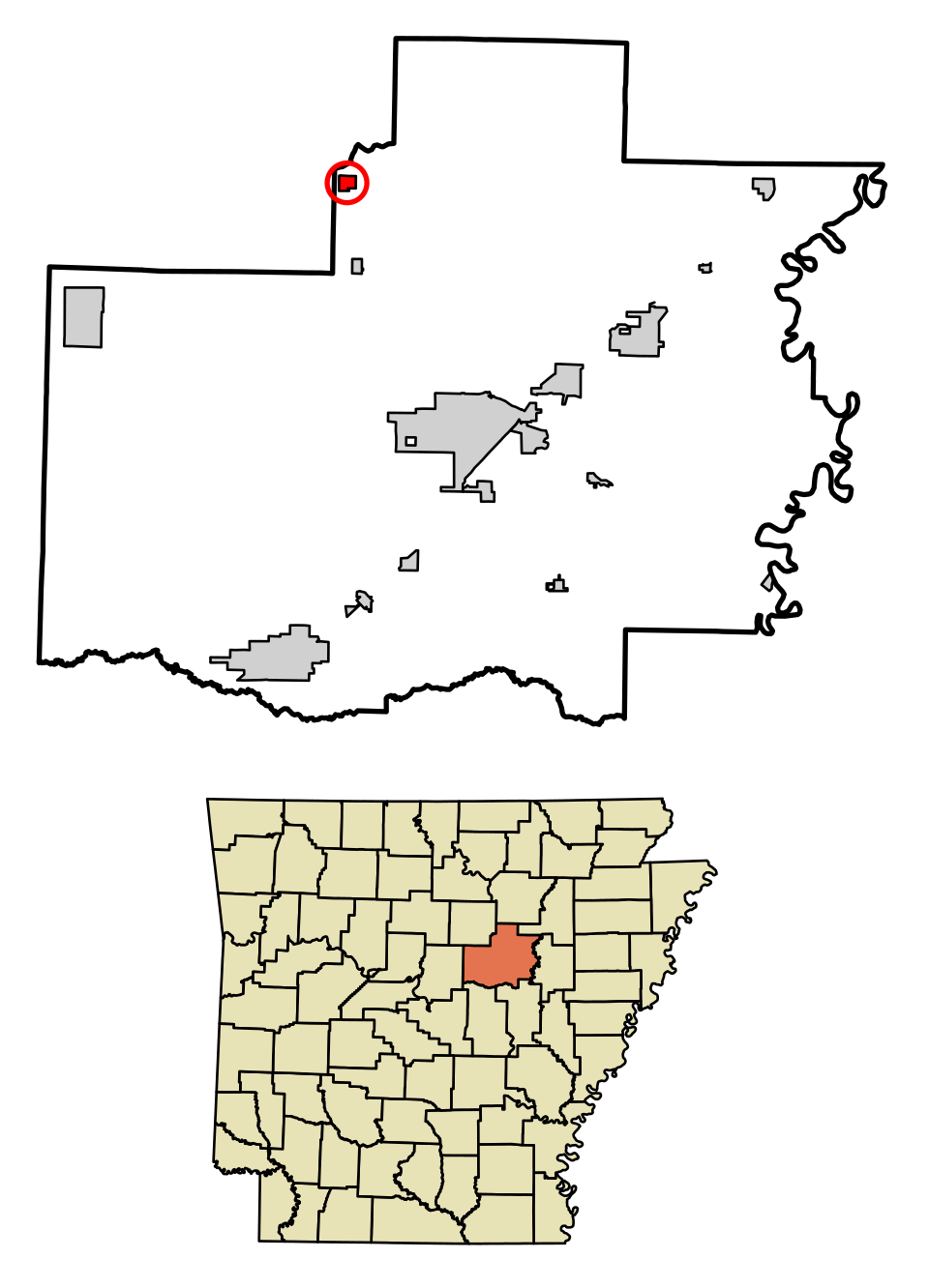 Locator map of Pangburn