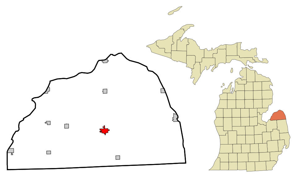 Locator map of Bad Axe