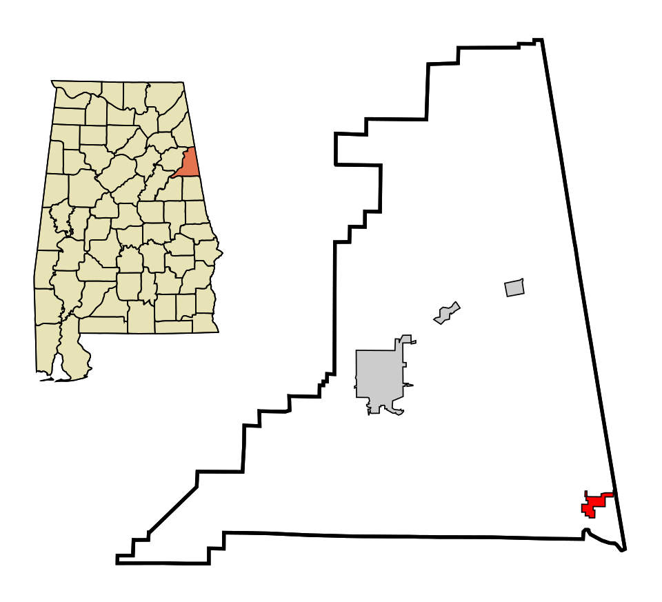 Locator map of Ranburne