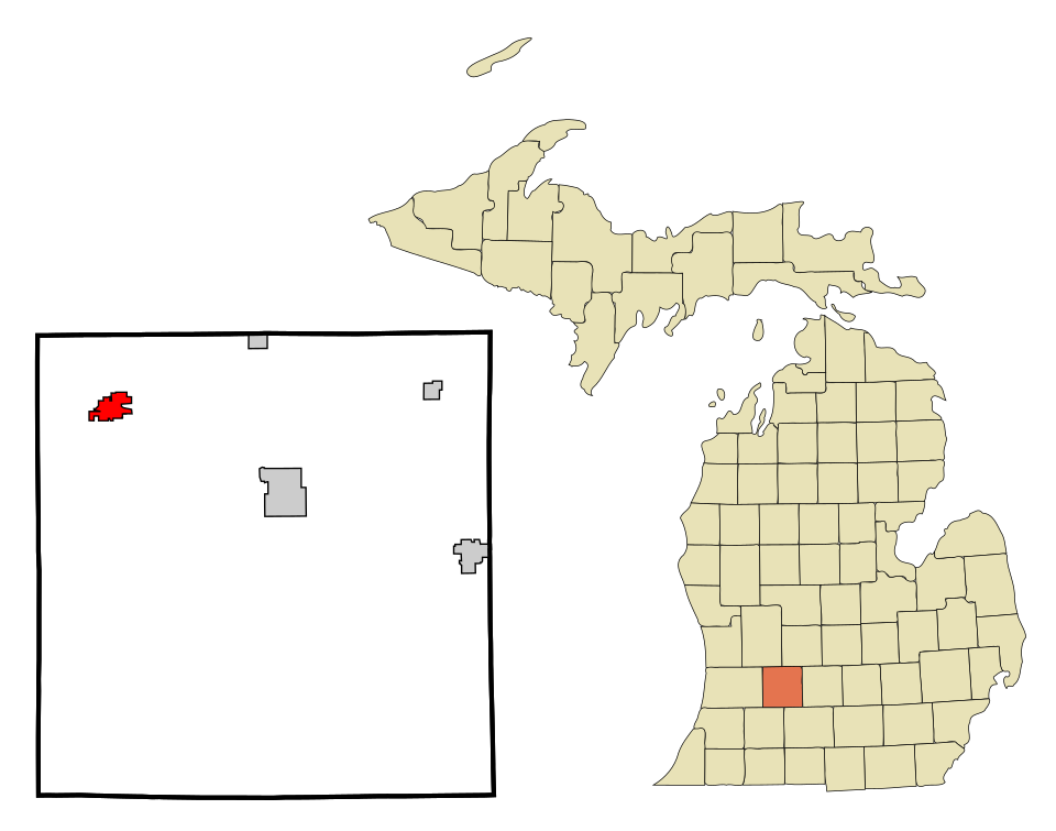 Locator map of Middleville