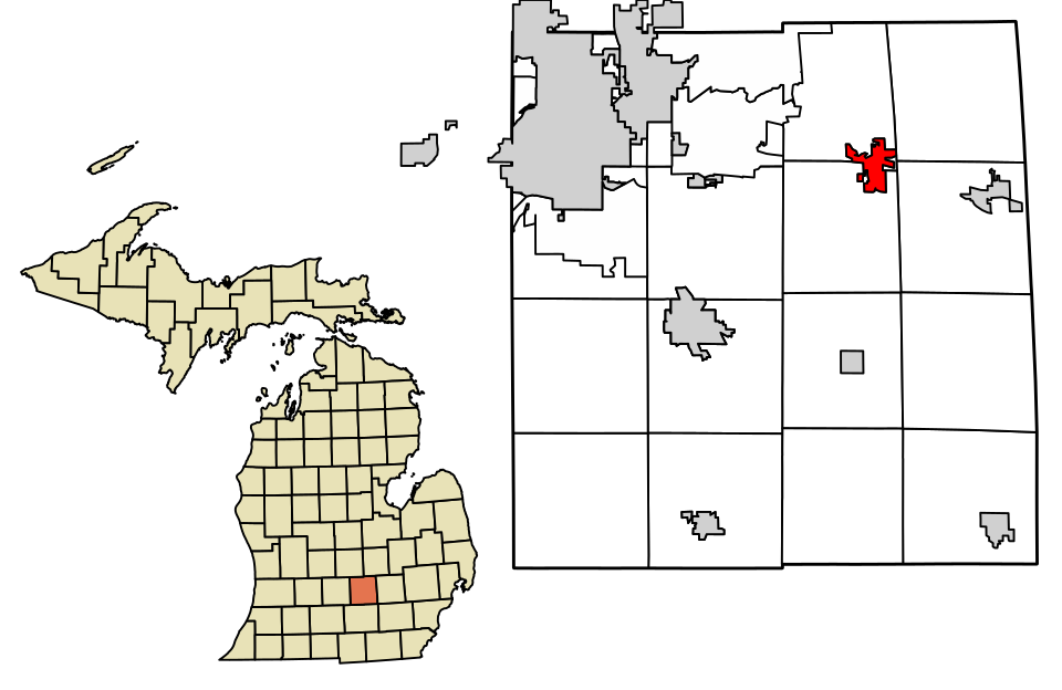Locator map of Williamston