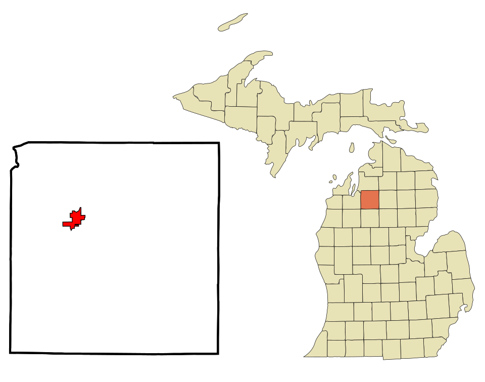 Locator map of Kalkaska